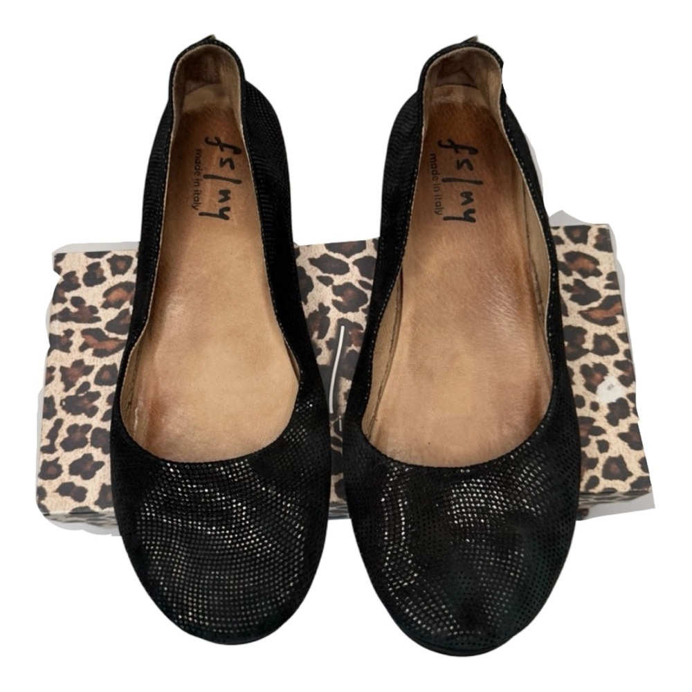 FRENCH SOLE Zeppa Black Wave Ballet Flats With Box Size 10.5 - Picture 6 of 16